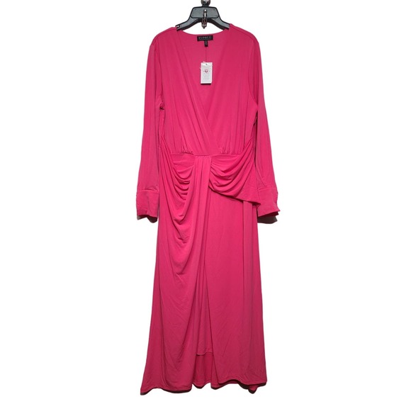 Eloquii Dresses & Skirts - Eloquii Long Sleeve Surplice Front Maxi Dress Size 18 NWT